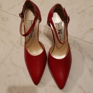 Vintage Kf leather Red pumps